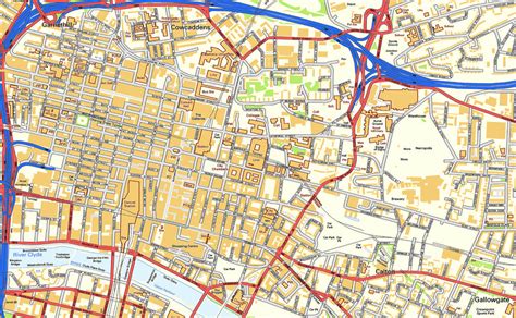 glasgow street map city centre|Glasgow city centre map .